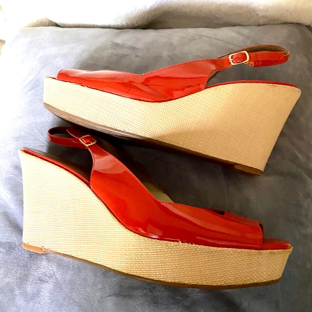 Marc Fisher slingback, peep toe wedge